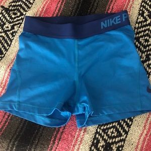 Blue nike pro shorts!